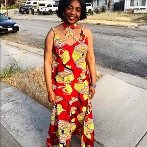 Criss cross halter mermaid dress